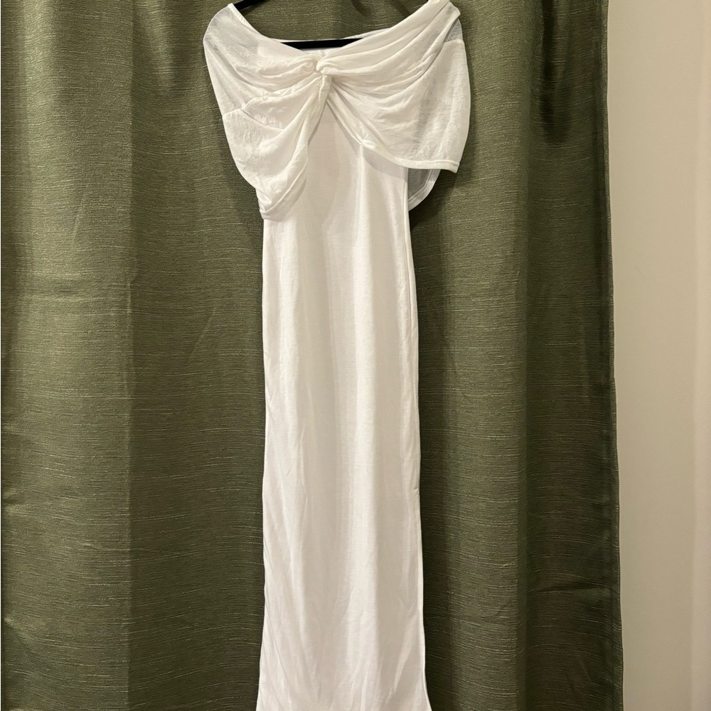 Elegant Off the Shoulder White Dress
